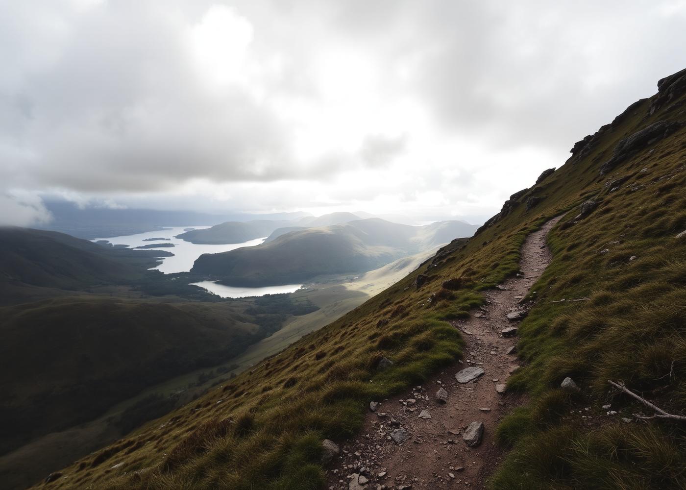 A path along a Lake District ridge